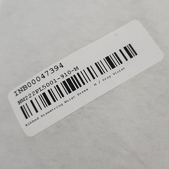 NEW Neiwai Ribbed Knit Drawstring Long Sleeve Dress Gray Violet - Picture 16 of 16